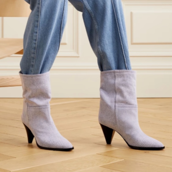 ISABEL MARANT Rouxa denim ankle boots - Picture 1 of 8
